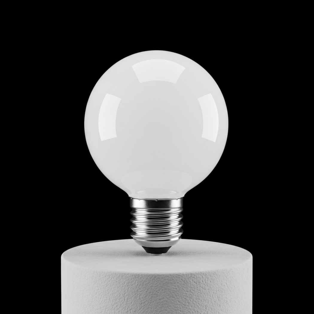 LED incandescent milky white bulb