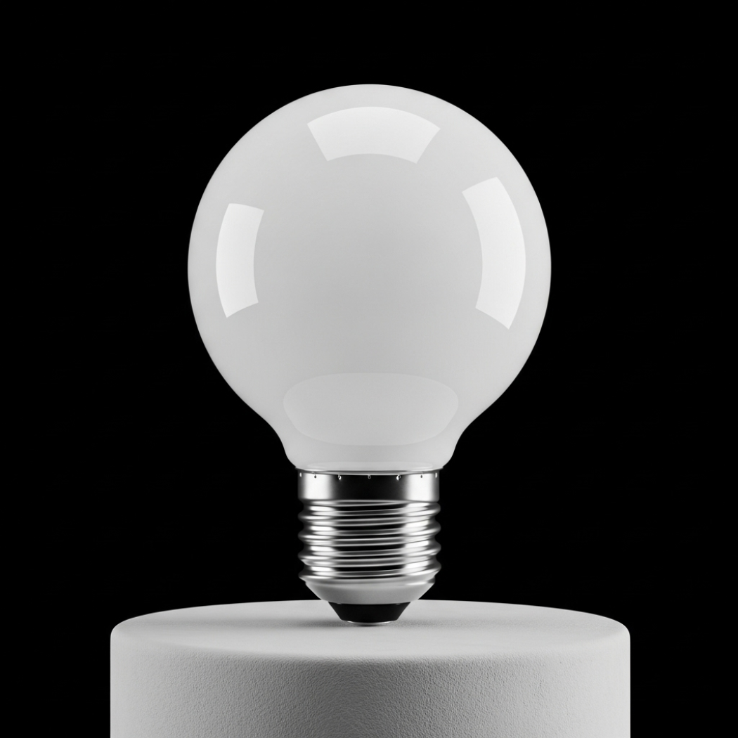 LED incandescent milky white bulb