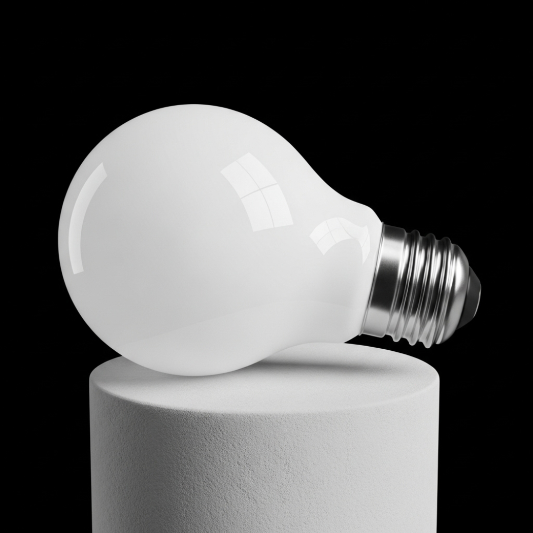 LED incandescent milky white bulb