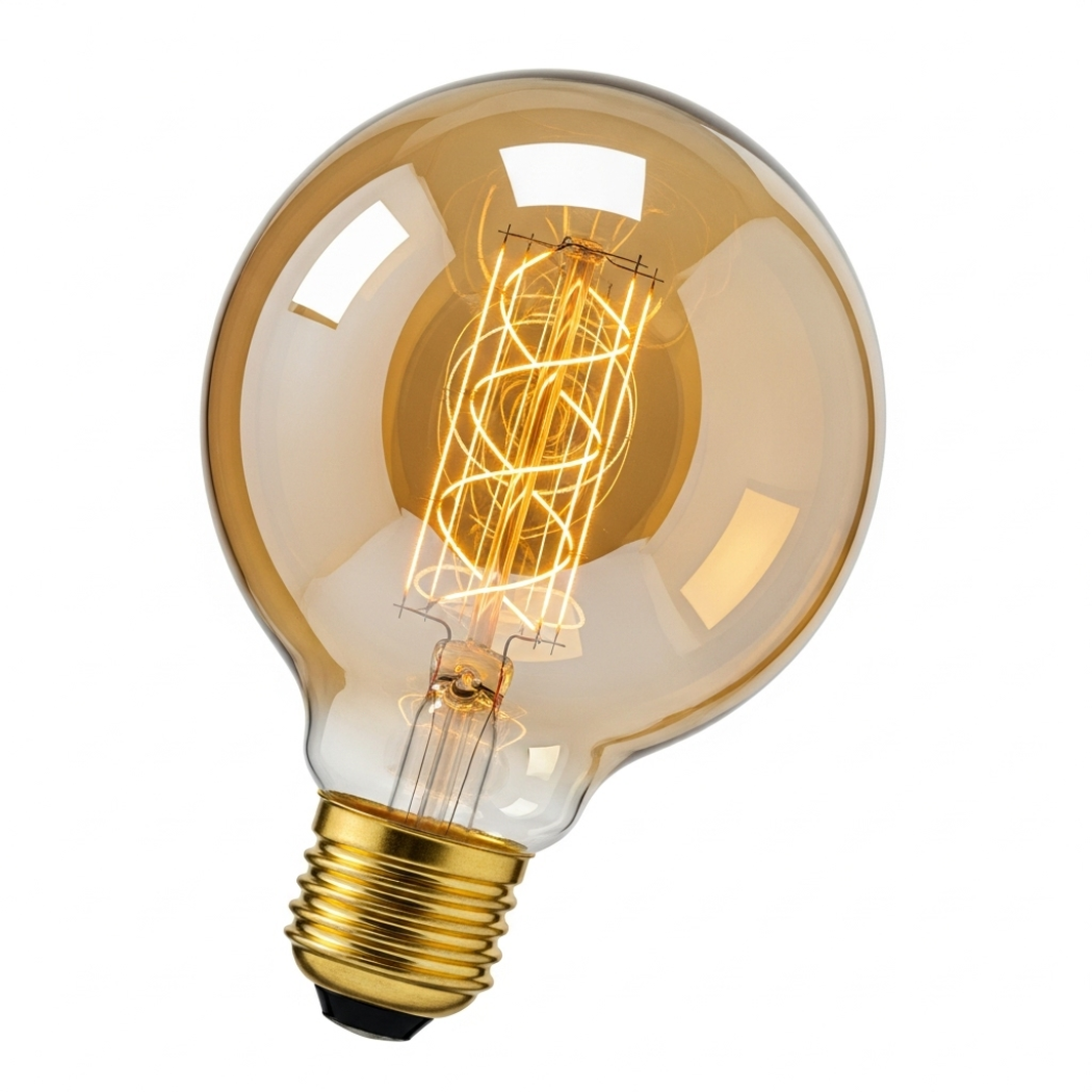 Amber LED round shatterproof bulb
