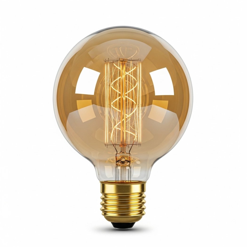 Amber LED round shatterproof bulb