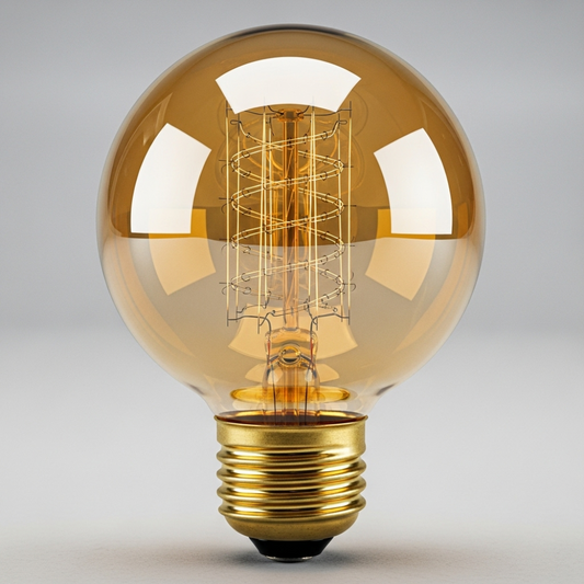 Amber LED round shatterproof bulb