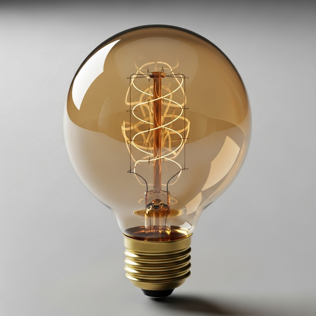 Amber LED round shatterproof bulb
